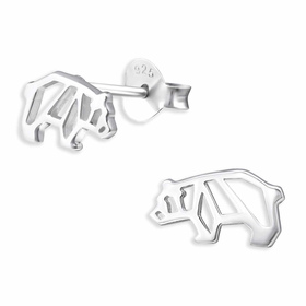 Auf dem Bild zu sehen sind Bären Ohrringe aus 925 Silber