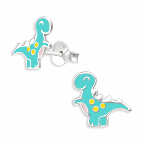 Auf dem Bild zu sehen sind Dinosaurier Ohrringe aus 925...