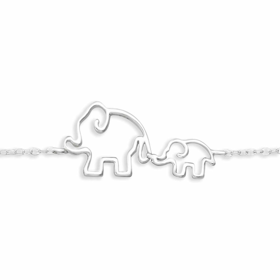 Auf dem Bild zu sehen sind Elefanten Armband aus 925 Silber