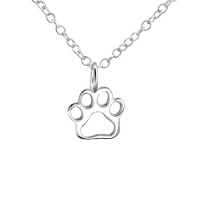 Auf dem Bild zu sehen ist eine Kinder Halskette Pfote...