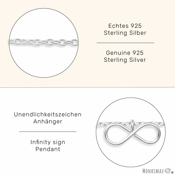 Infinity Fukettchen aus 925 Silber