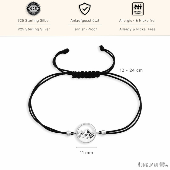 Berg aus Silber als Armband