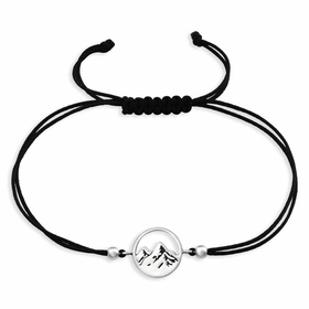 Auf dem Bild zu sehen sind Berg aus Silber als Armband
