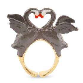 Auf dem Bild zu sehen sind Damen Ringe mit Schwan aus...