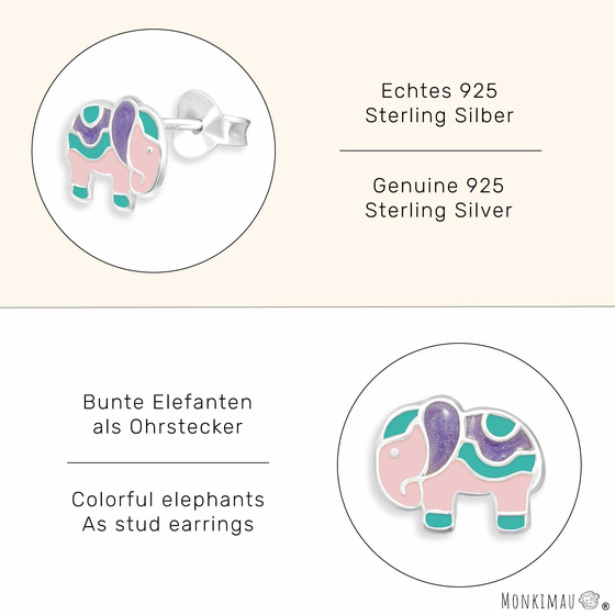 Elefanten Ohrringe aus 925 Silber