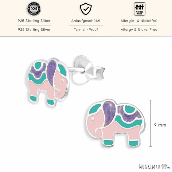 Elefanten Ohrringe aus 925 Silber
