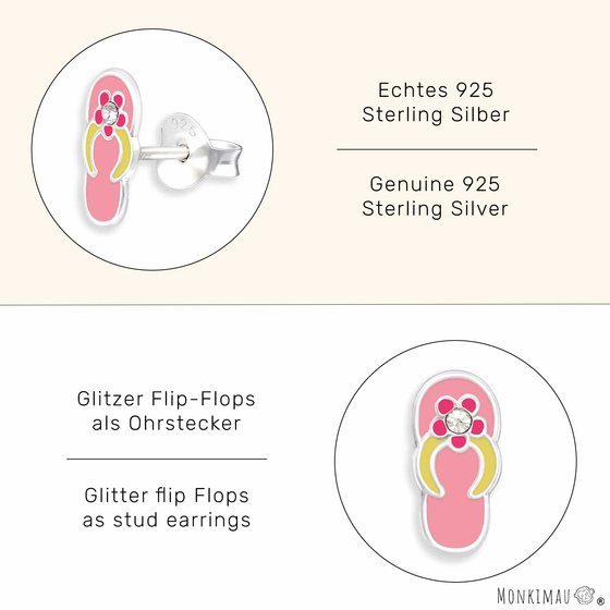 Flip Flop Schuhe als Ohrringe aus 925 Silber