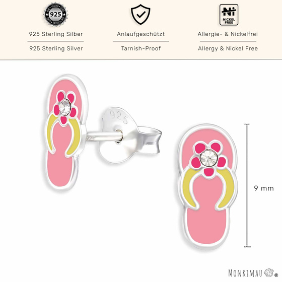 Flip Flop Schuhe als Ohrringe aus 925 Silber