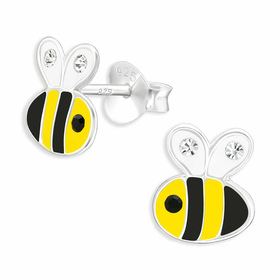 Auf dem Bild zu sehen sind Bienen Ohrringe aus 925 Silber