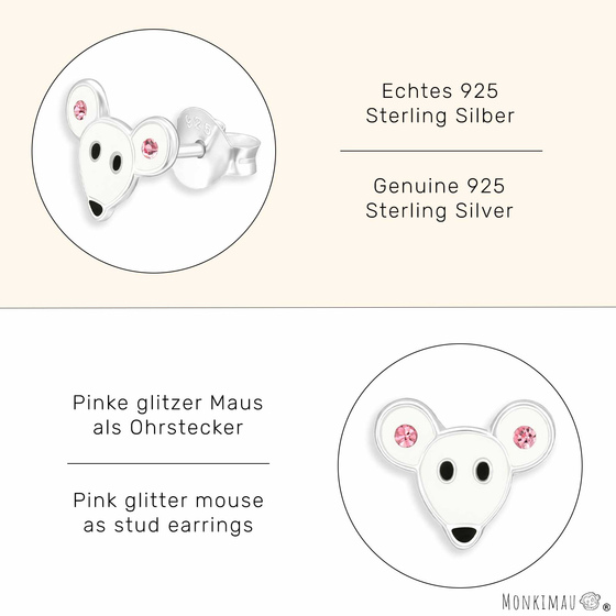 Maus Ohrringe 925 Silber kaufen - Kinderschmuck & Geschenkidee