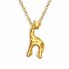 Zauberhafte Kinder-Halskette Giraffe in 925 Sterling...