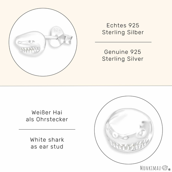 Hai Ohrringe aus 925 Silber