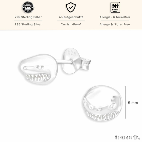Hai Ohrringe aus 925 Silber
