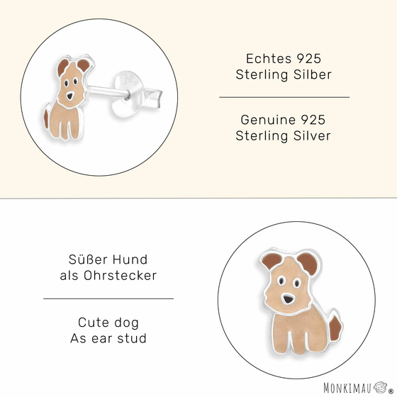 Terrier Hunde Ohrringe aus 925 Silber | Monkimau, 14,90 €