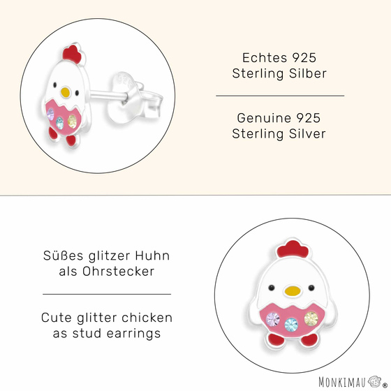 Hhnchen Ohrringe aus 925 Silber