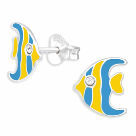 Auf dem Bild zu sehen sind Fisch Ohrringe aus 925 Silber