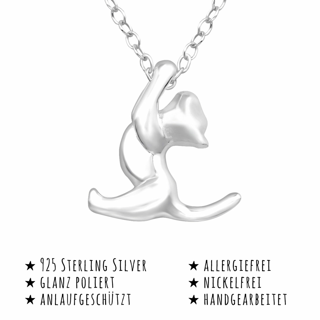 Katze Halskette 925 Silber online kaufen | Monkimau, 32,90 € | Kettenanhänger