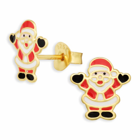 Auf dem Bild zu sehen sind Weihnachtmann Ohrringe aus 925...