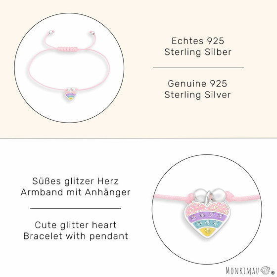 Armband mit Herz Anhnger aus 925 Silber