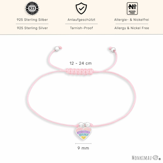 Armband mit Herz Anhnger aus 925 Silber