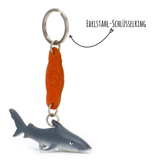 Hai Schlsselanhnger aus Leder