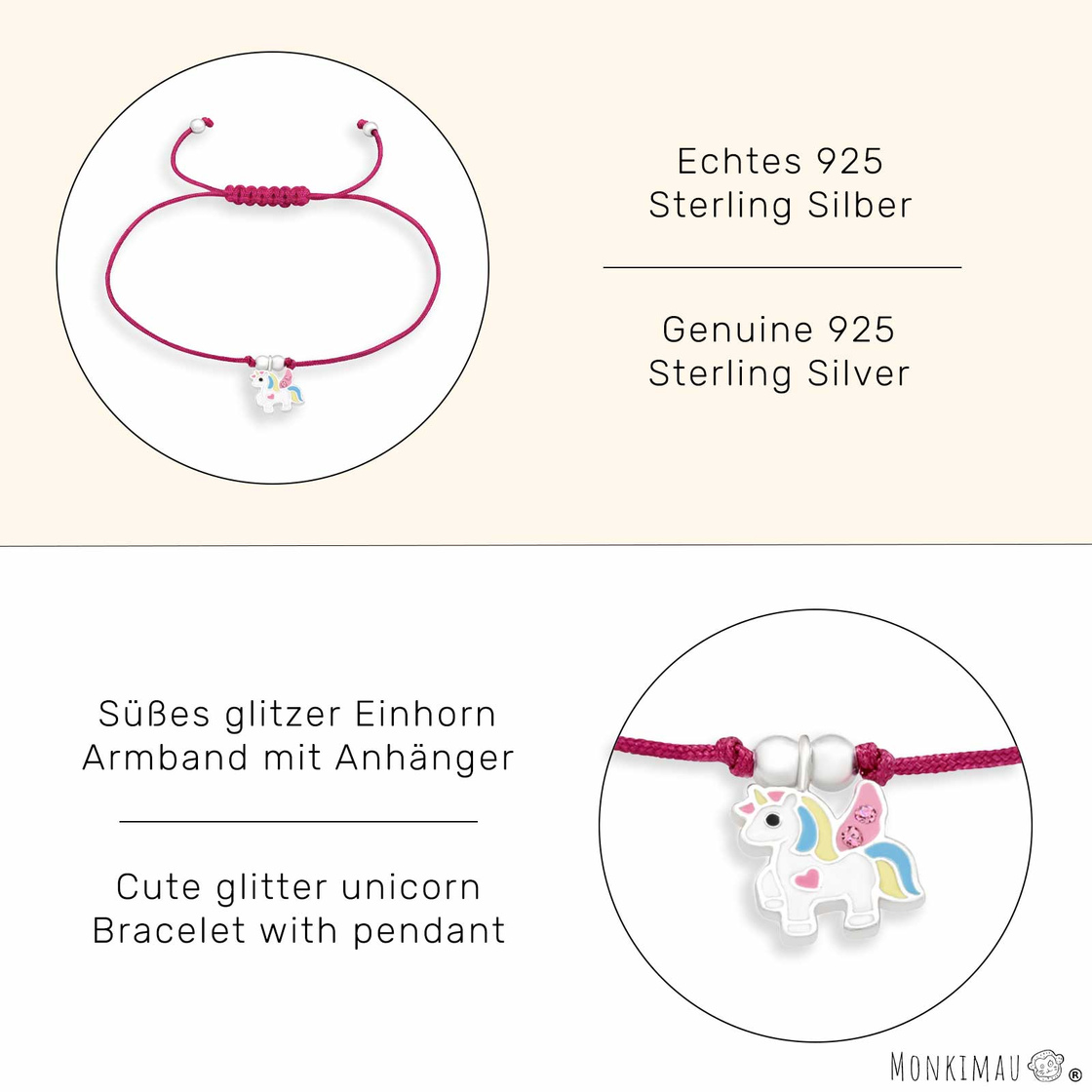 Armband mit Einhorn Anhänger aus 925 Silber | Monkimau, 24,90 €