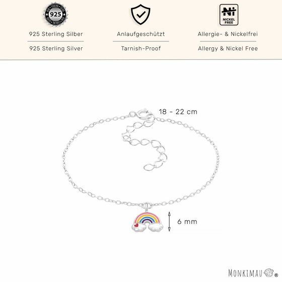 Armkette mit Regenbogen Anhnger aus 925 Silber