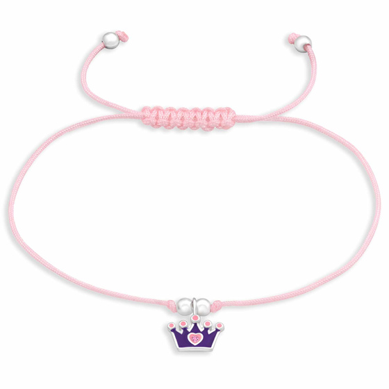 Auf dem Bild zu sehen sind Armband mit Kronen Anhnger aus 925 Silber