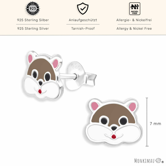 Hamster Ohrringe aus 925 Silber
