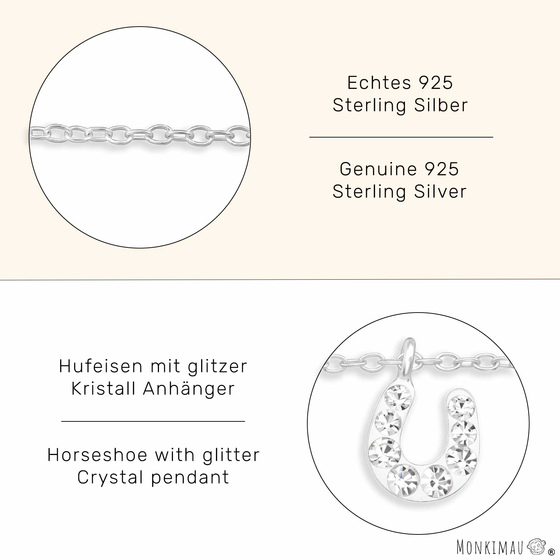 Fukettchen mit Hufeisen aus 925 Silber