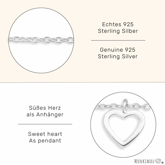 Fukettchen mit Herz aus 925 Silber