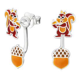 Auf dem Bild zu sehen sind Kinder Ohrringe Eichhrnchen...