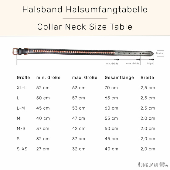 Hundehalsband aus Leder schwarz mit rosegold Kristallen