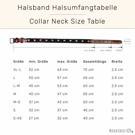 Hundehalsband Leder schwarz Pfoten Swarovski Kristallen Monkimau 34 90