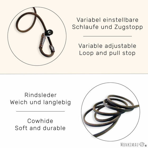 Hundeleine Retrieverleine aus Leder