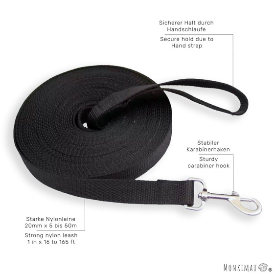 Schleppleine 10m in schwarz