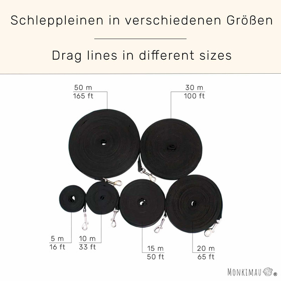 Schleppleine 50m in orange