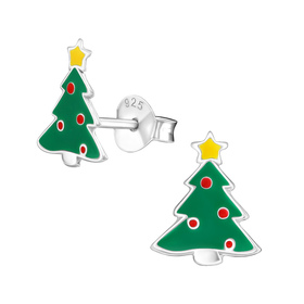 Auf dem Bild zu sehen sind Kinder Ohrringe Weihnachtsbaum...