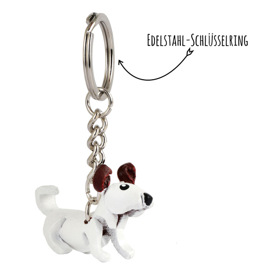 Jack Russell Terrier Schlsselanhnger aus Leder
