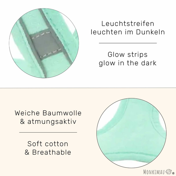 Geschirr f�r Hund und Katze mit Leine - XXS in t�rkis