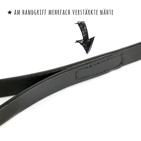 Kurzfhrer Hundeleine aus Leder