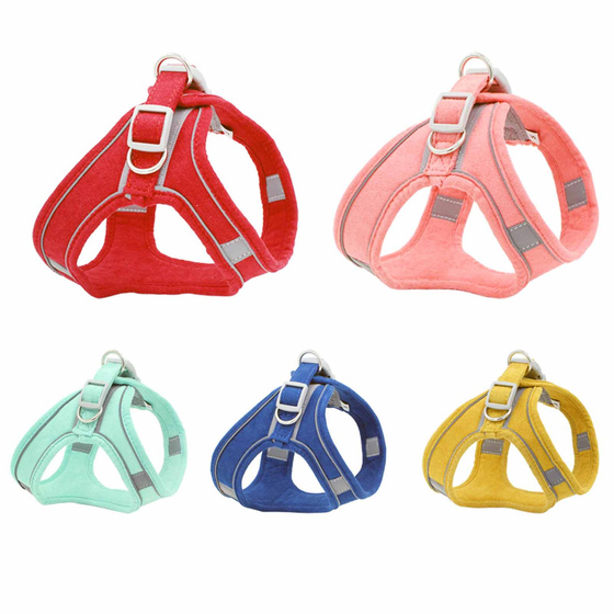 Hunde Geschirr Set mit Leine - XL in pink