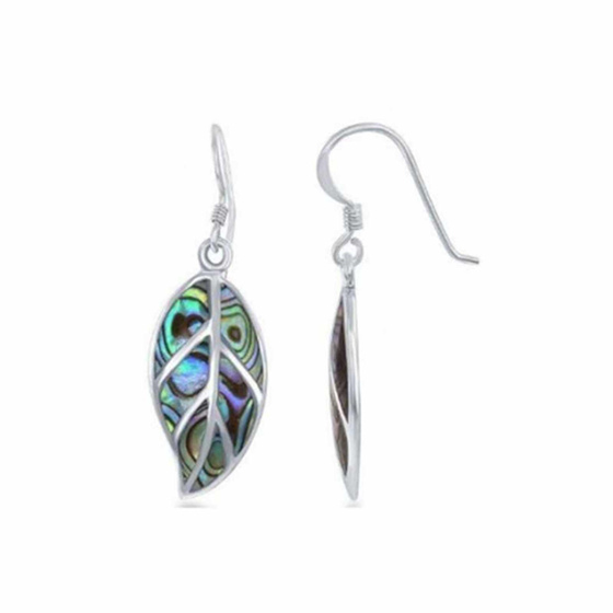 Auf dem Bild zu sehen sind Damen Ohrringe Blatt Ohrh�nger aus 925 Sterling Silver echt Silber