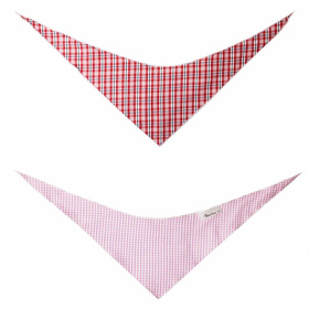 Hundehalstuch rot kariert 2 Muster