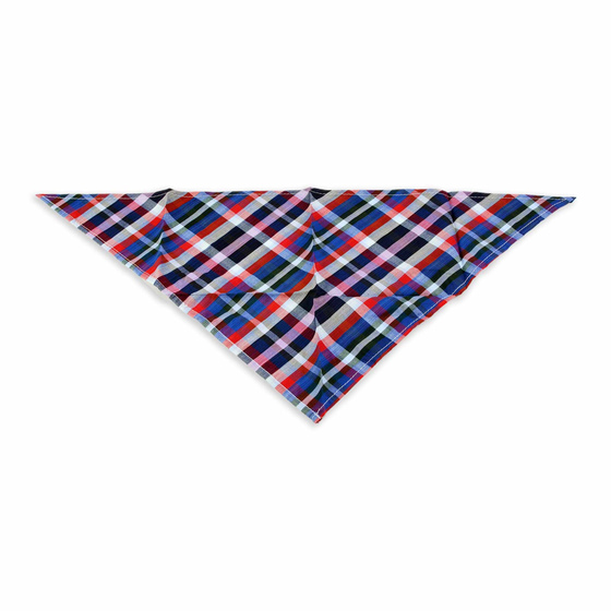 Hundehalstuch blau rot kariert