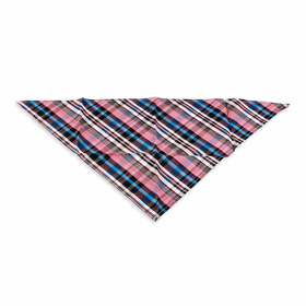 Hundehalstuch blau pink kariert