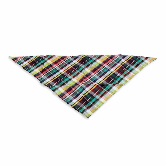 Hundehalstuch rot blau gelb kariert