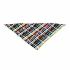 Hundehalstuch rot blau gelb kariert