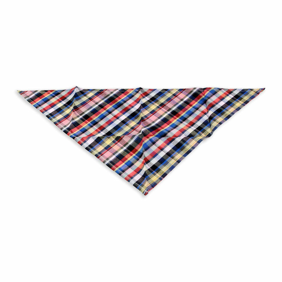 Hundehalstuch rot blau gelb kariert