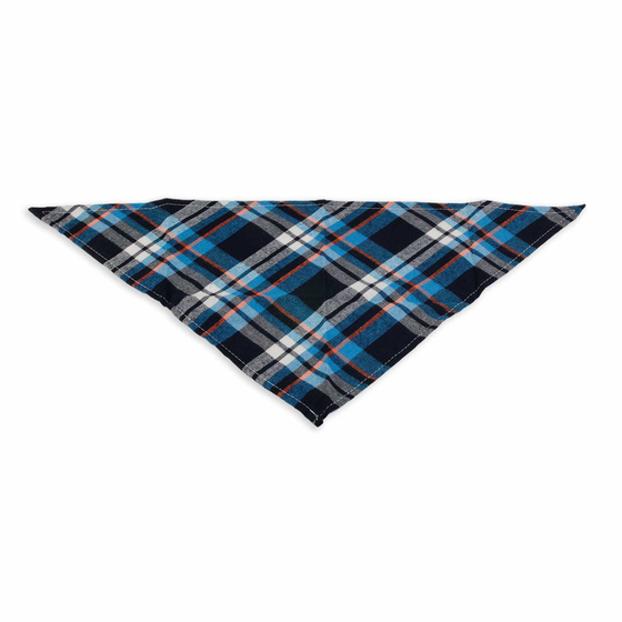 Hundehalstuch wei� schwarz blau kariert